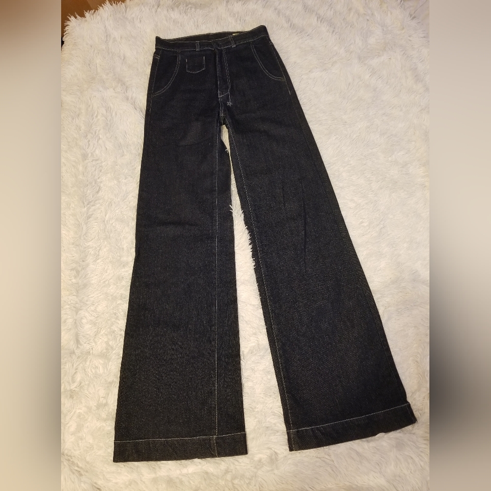 Bacall 18th Amendment Wide Leg Flare Jean Color Blue Size 26
